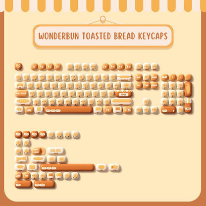 WonderBun Toasted Bread DIY Keycaps Limited Edition